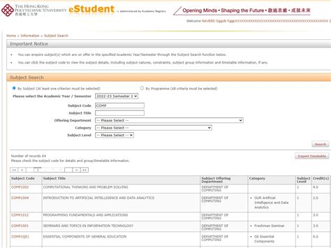 estudents polyu|Schedules .